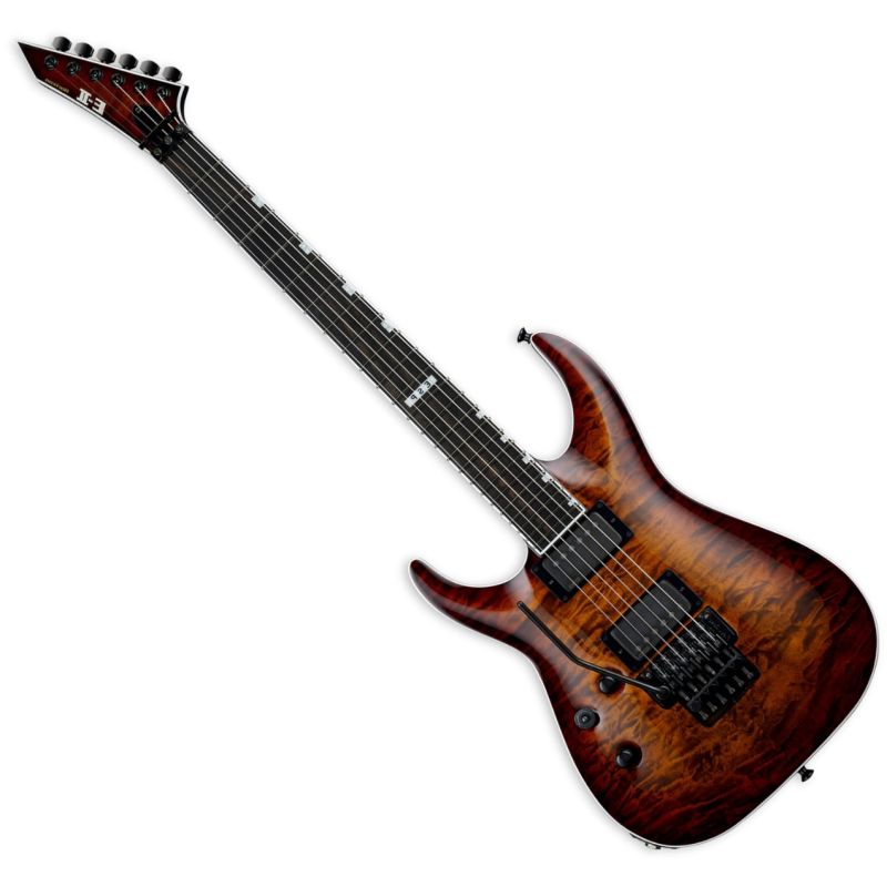 ESP E-II Horizon FR-II Tiger Eye Sunburst Lefty Guitar | Las Vegas Gui