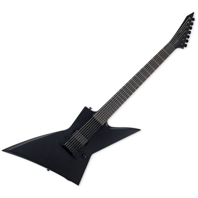 ESP LTD EX-7 String Baritone Black Metal Guitar | Las Vegas Guitars