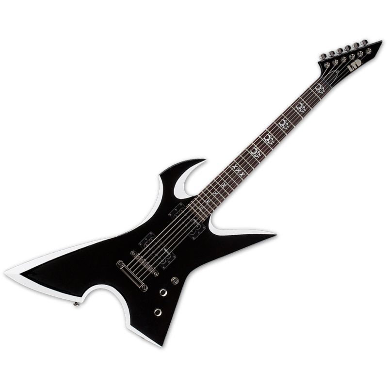 ESP LTD Max Cavalera Signature MAX RPR Electric Guitar Black With White Bevel
