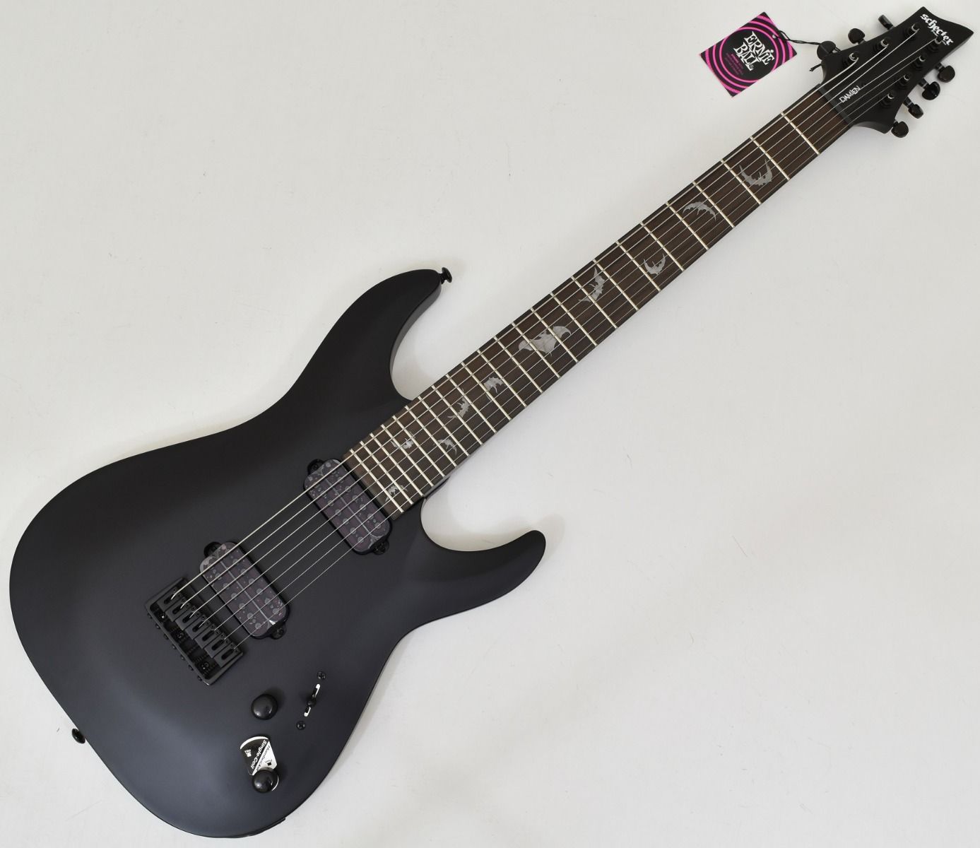 Schecter Damien-7 Electric Guitar Satin Black | Las Vegas Guitars