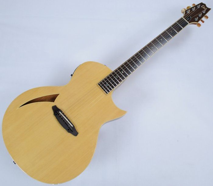  ESP LTD TL-6N Thinline Acoustic Electric Nylon String Guitar,  Natural : Musical Instruments