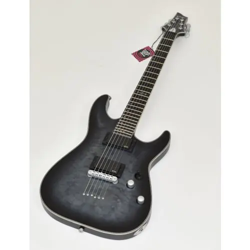 Schecter C-1 Platinum Guitar See Through Black Satin B-Stock 0239 sku number SCHECTER704.B0239