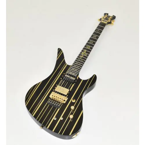 Schecter Synyster Custom-S Guitar Gloss Black Gold B-Stock 2031 sku number SCHECTER1742.B 2031