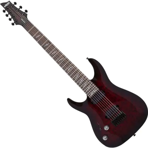 Schecter Omen Elite-7 Lefty Guitar Black Cherry Burst sku number SCHECTER2461