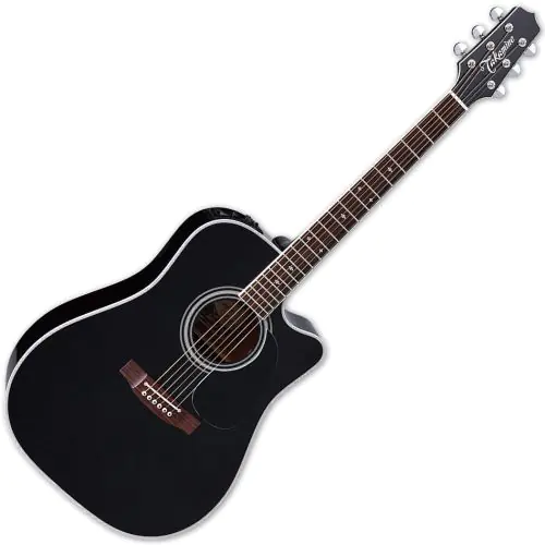 Takamine EF341SC Legacy Series Acoustic Guitar in Gloss Black Finish sku number JTAKEF341SC