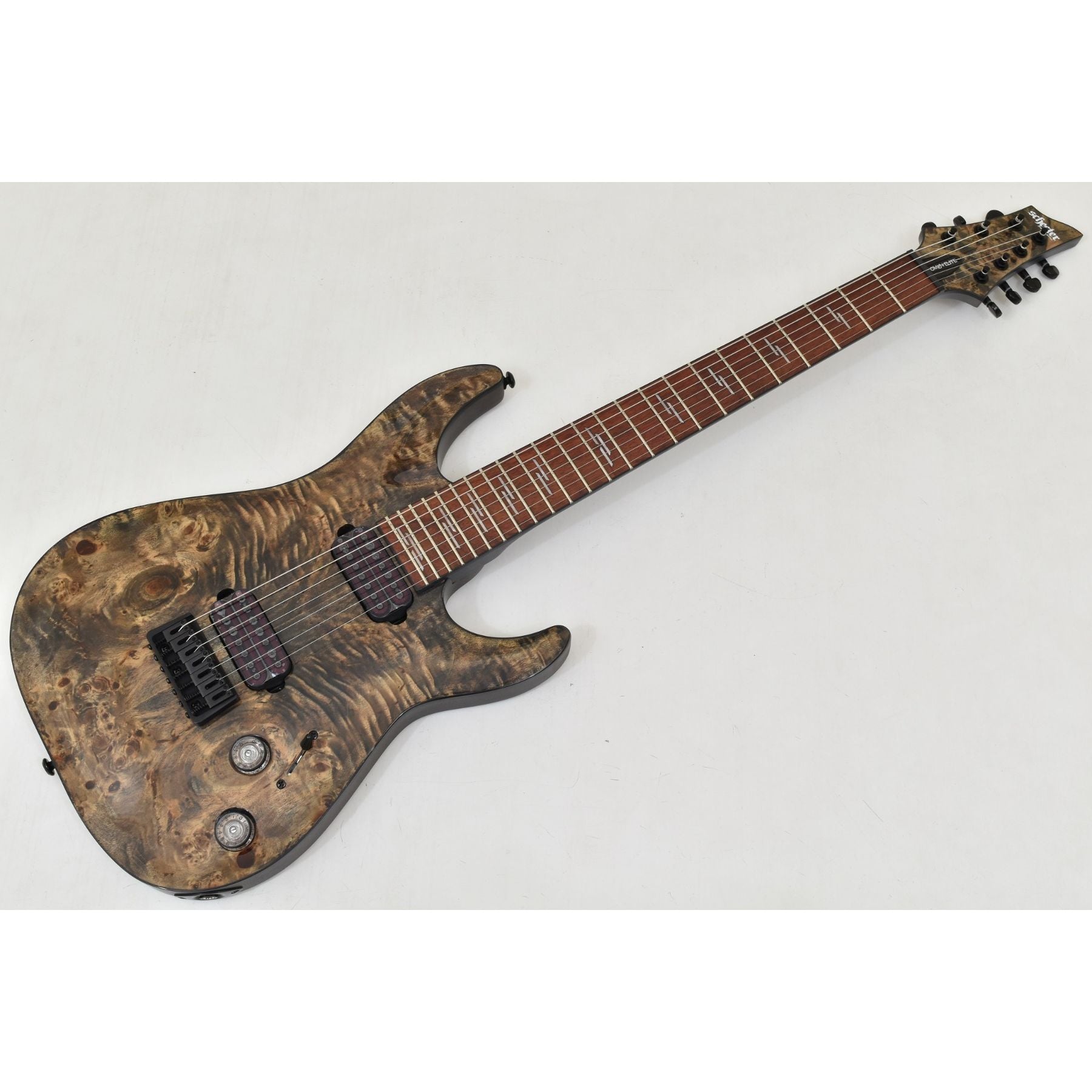 Schecter Omen Elite-7 Guitar in Charcoal | Las Vegas Guitars