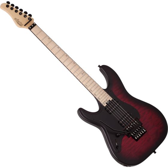 Schecter Miles Dimitri Baker SVSS Left Handed Electric Guitar Crimson Red Burst Satin sku number SCHECTER2136