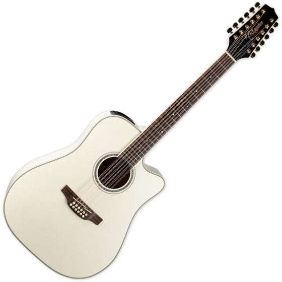 Takamine GD37CE-12 String Acoustic Electric Guitar Pearl White sku number TAKGD37CE12PW