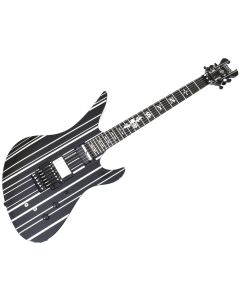 Schecter Synyster Custom-S Guitar Gloss Black Silver Pin Stripes sku number SCHECTER1741