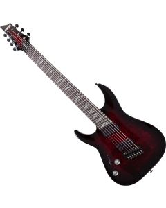 Schecter Omen Elite-7 Multiscale Lefty Guitar Black Cherry Burst sku number SCHECTER2468