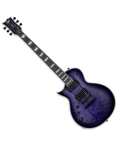 ESP LTD EC-1000QM See Thru Purple Sunburst Lefty Guitar sku number LEC1000QMSTPSBLH