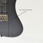 Schecter Sixx Left Handed Electric Bass in Satin Black Finish B0017 sku number SCHECTER211-B0017