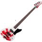 Schecter Simon Gallup Ultra Spitfire Bass White with Red Lion sku number SCHECTER2254